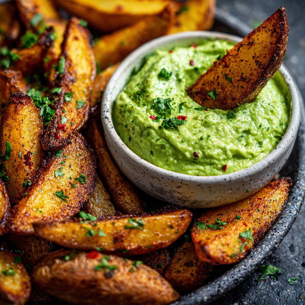 Ofenkartoffeln mit Avocado-Dip