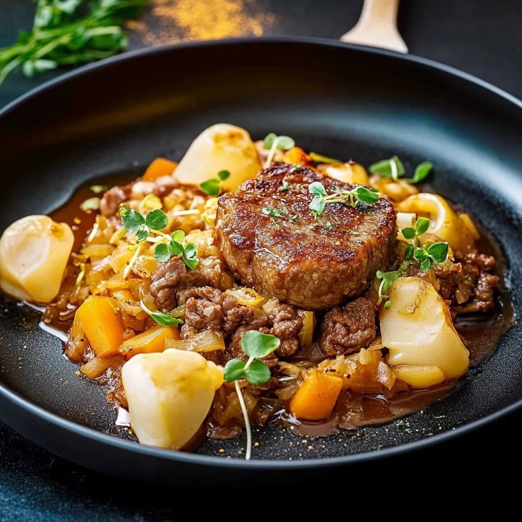 Spitzkohlpfanne mit Hackfleisch