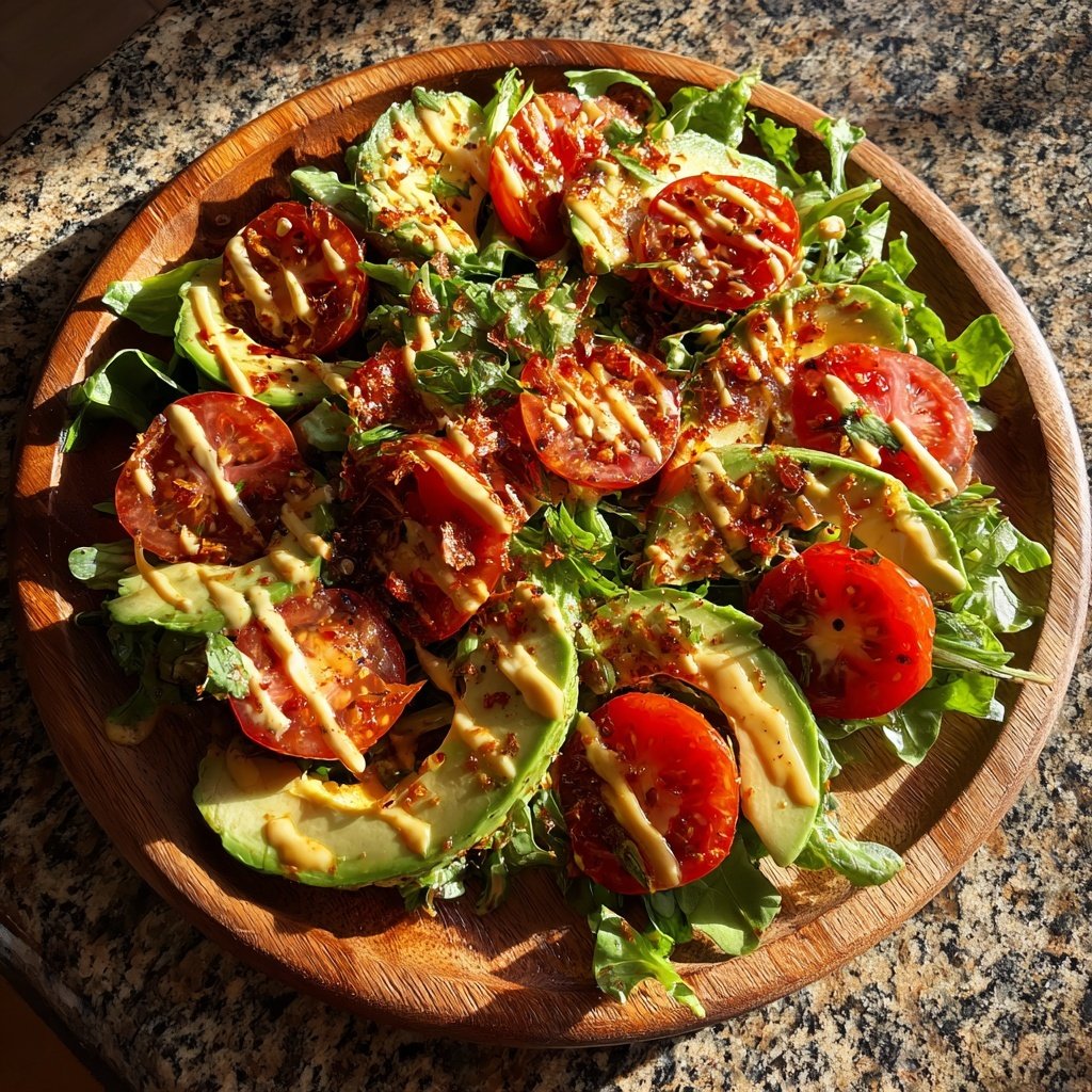 Salat Zum Grillen Mit Avocado Und Tomaten