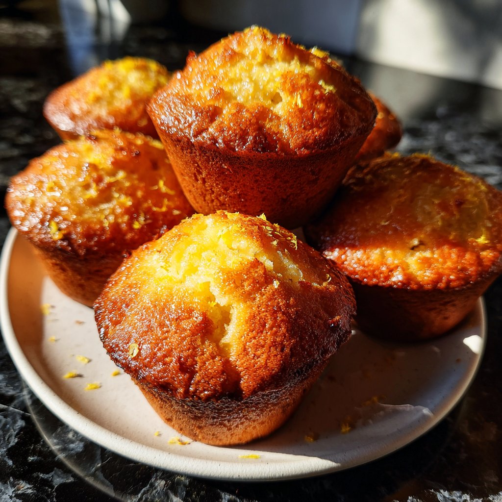 Muffins mit Zitronenabrieb und Joghurt
