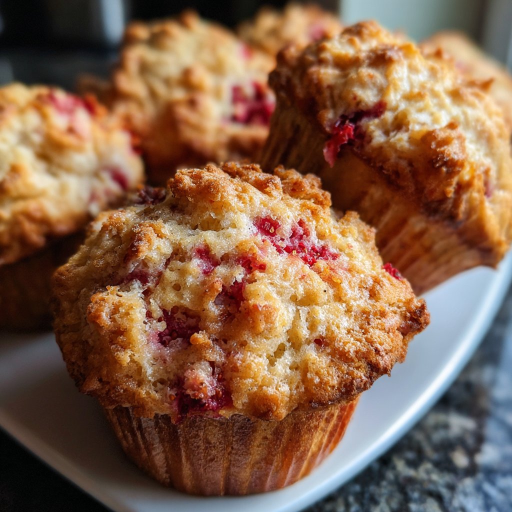 Muffins mit Erdbeerstückchen