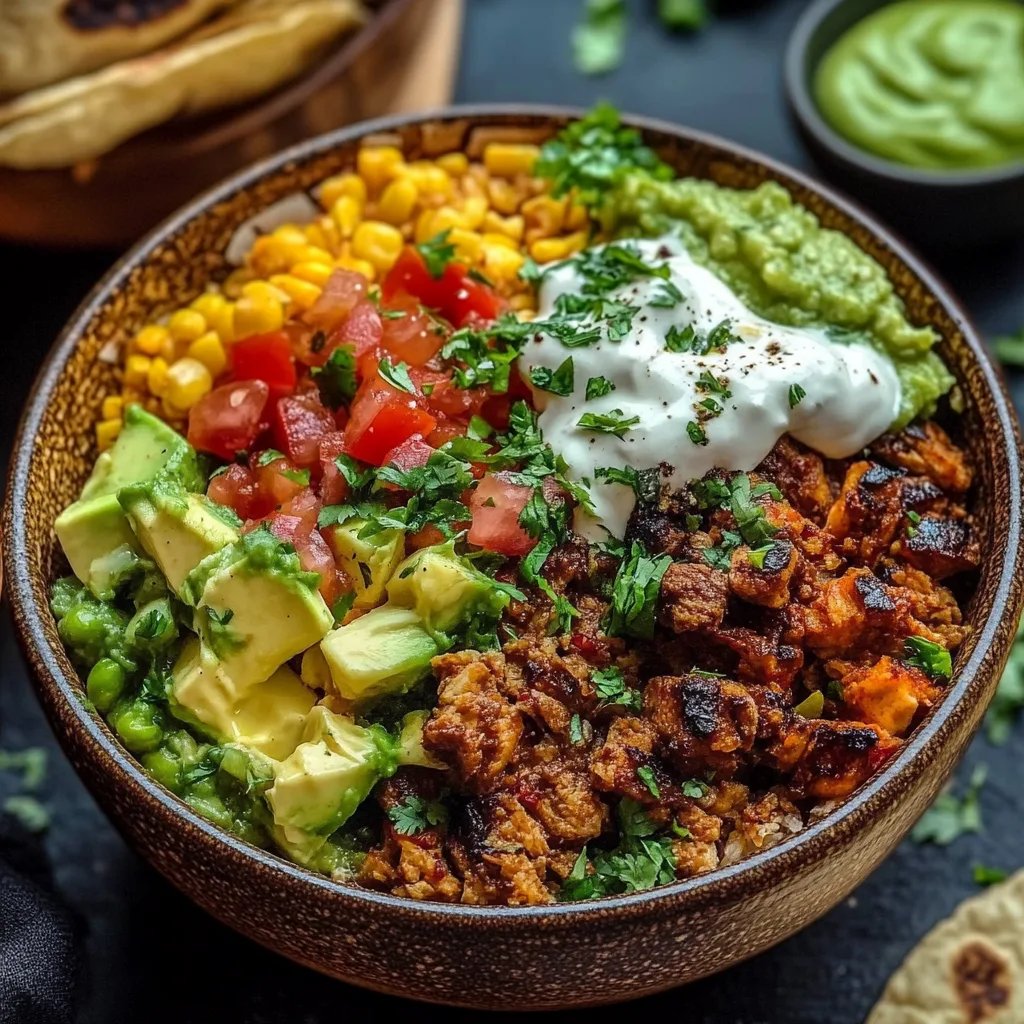 Bunte Taco Reis Schüssel