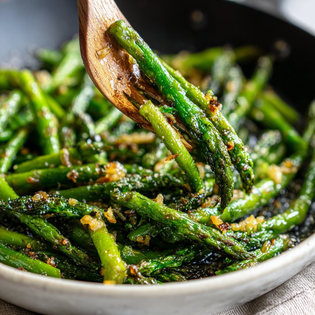 Grüner Spargel Pfanne Schnell