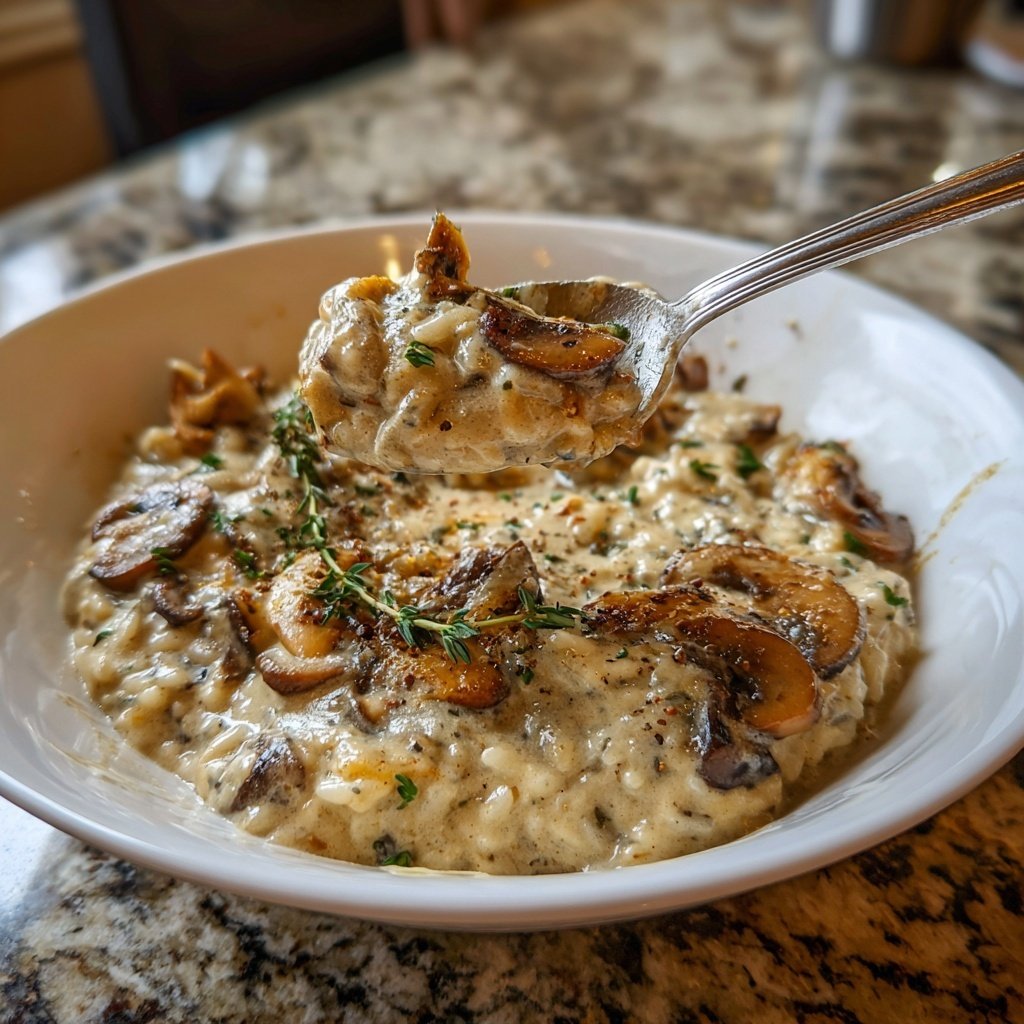 Cremiges Pilzrisotto mit Thymian