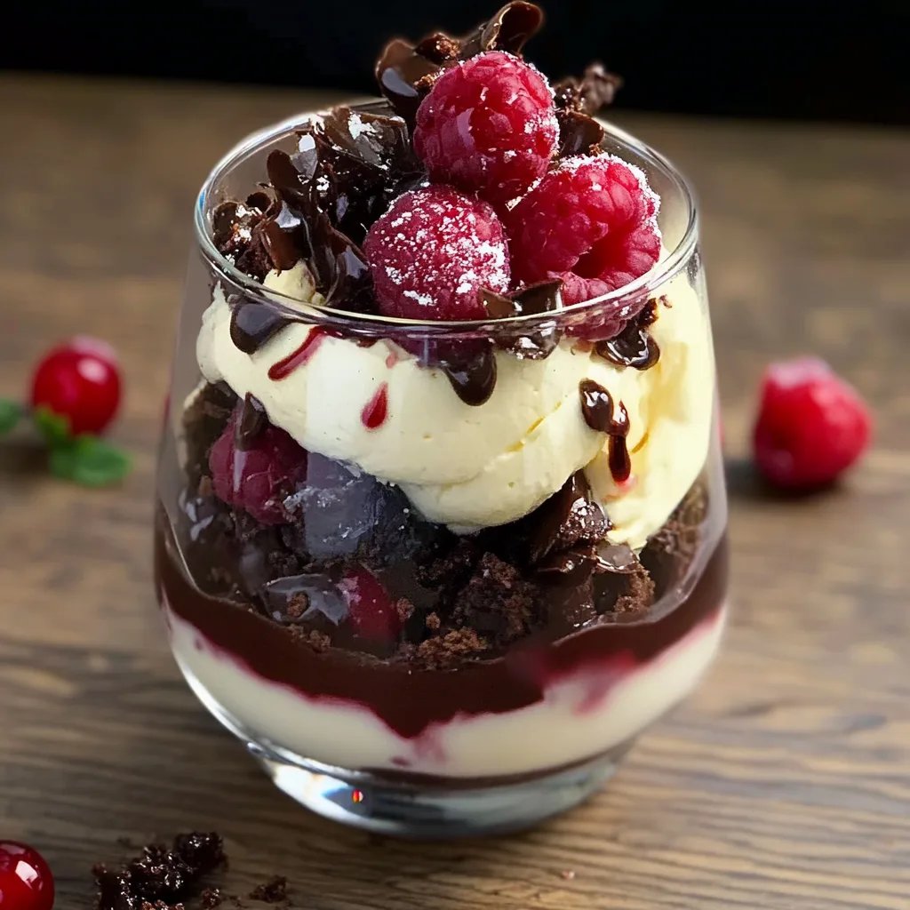 Schwarzwälder Kirsch Dessert im Glas