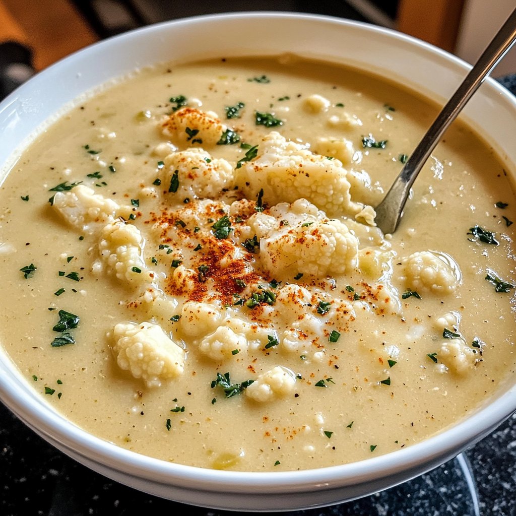 Blumenkohlsuppe ohne Aufwand