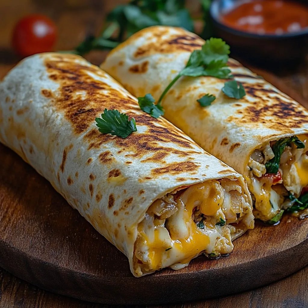 Köstliche Käse-Hühnchen Wraps
