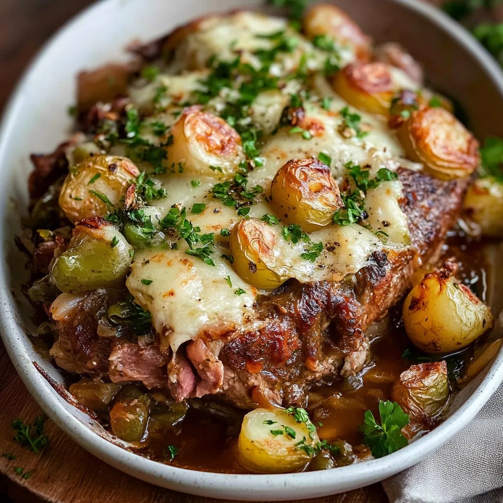 Rosenkohl Auflauf mit Kartoffel und Hackfleisch