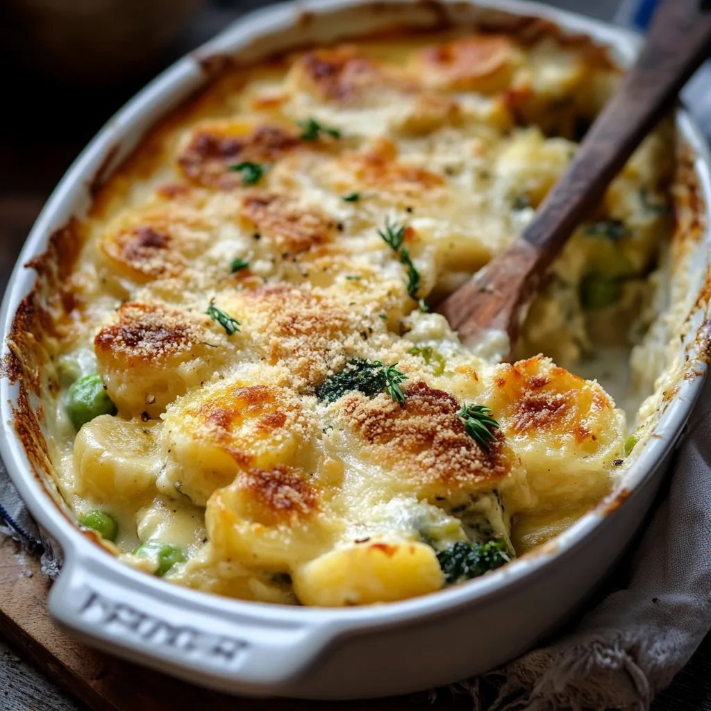 Cremiger Rosenkohl-Kartoffel-Auflauf