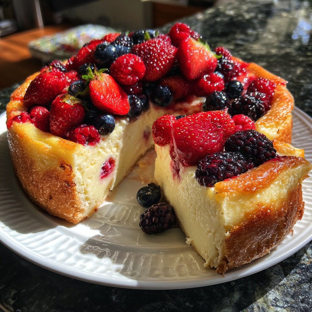 Käsekuchen mit Beeren