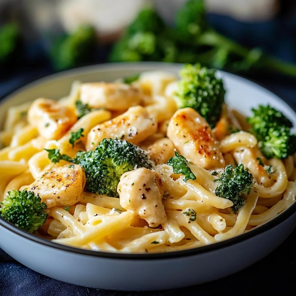 Schnelle Brokkoli-Hähnchen-Pasta