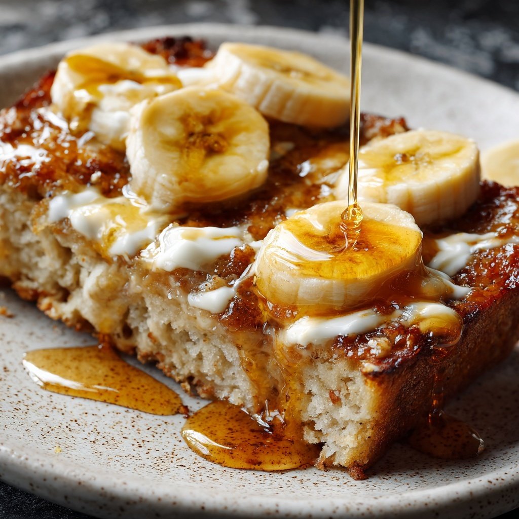 Bananenkuchen mit Joghurt und Honig