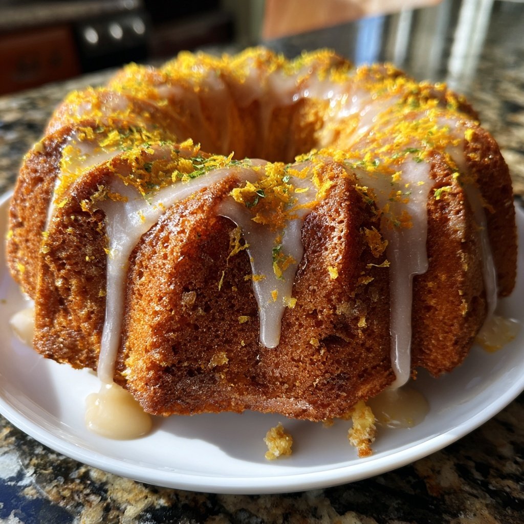 Zitronenkuchen mit Orangen-Zitronen-Mix