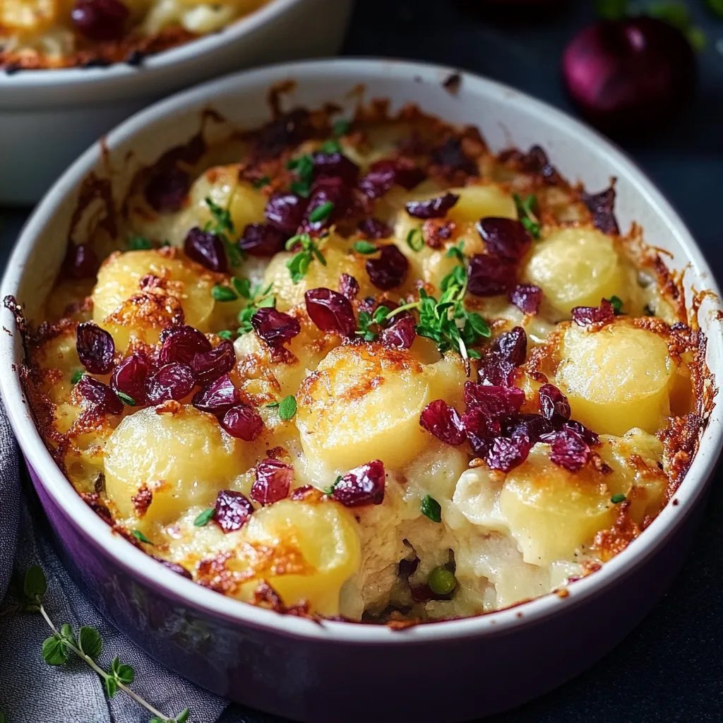 Knödel-Rotkohl-Auflauf