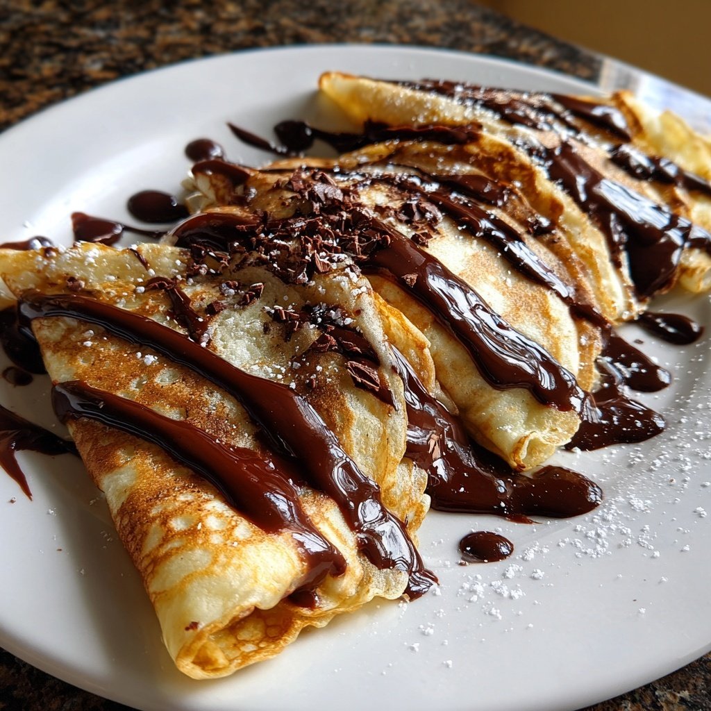 Pfannkuchen mit Schokolade