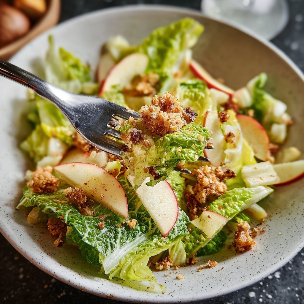 Chinakohl-Apfel-Salat mit veganem Joghurtdressing